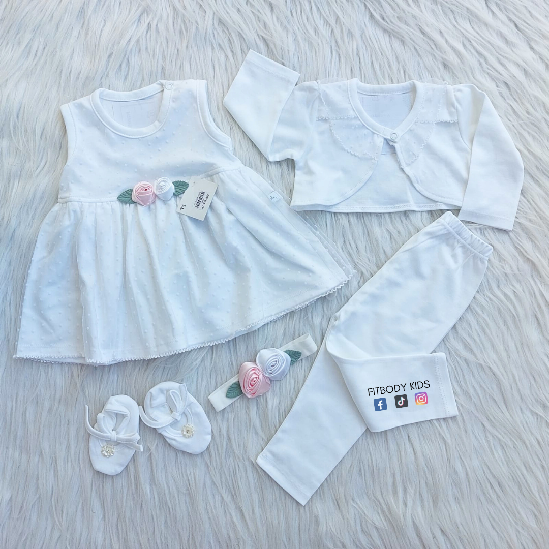 VESTIDO ROSITA DE 1 A 3 MESES