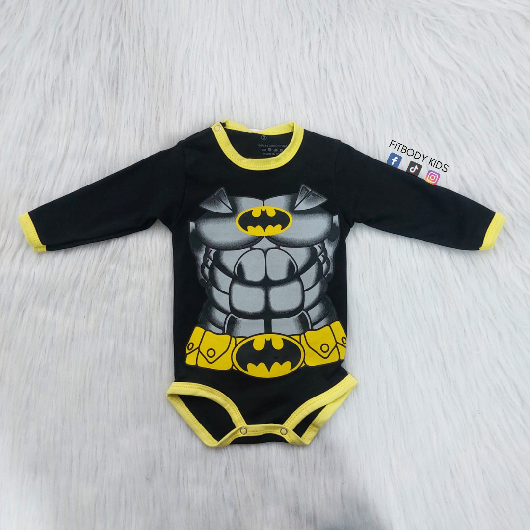 BODY BATMAN M/LARGA - DE 3 A 6 M