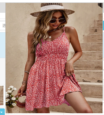 Summer Floral Sling Mini Dress