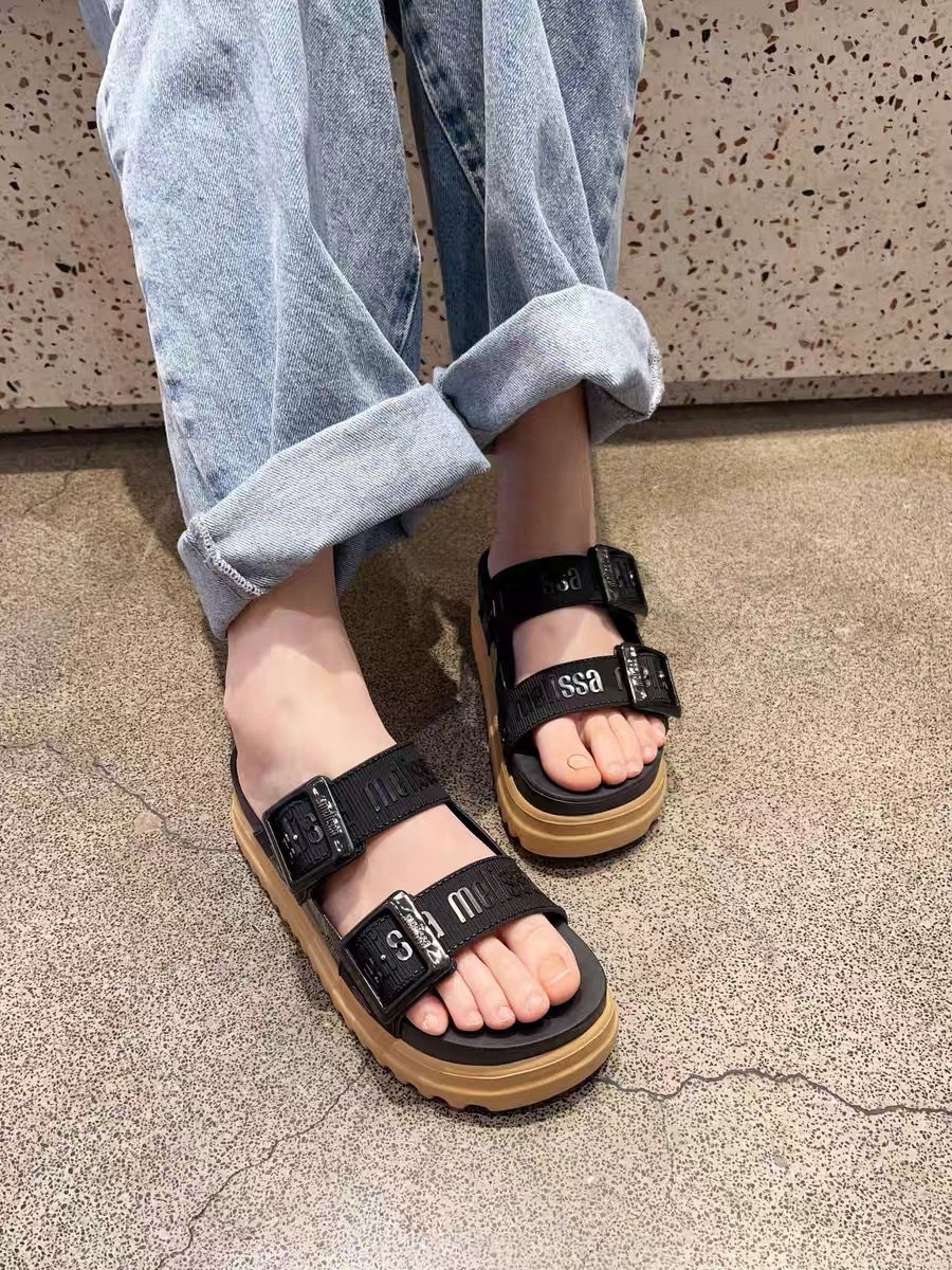 Miniatura: Mini Melissa Summer Fashion Cross-border Women Casual Flatform Slippers Ladies S