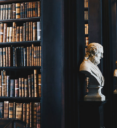 Biblioteca com Bustos