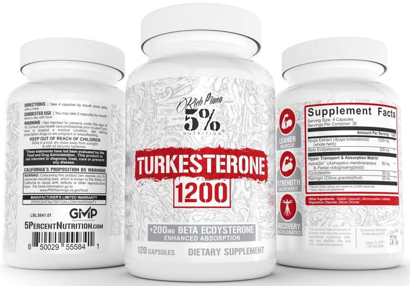 Miniatura: 5% Nutrition Turkesterone 1200 facts-3