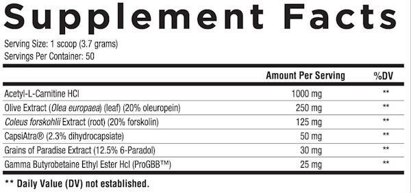 Thumbnail: Core Nutritionals Shred Powder Pre-Workout 50 Serving  facts