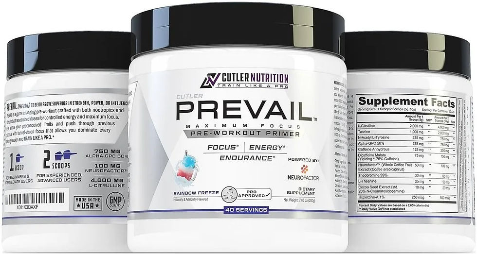 Thumbnail: Cutler Prevail Pre Workout jars