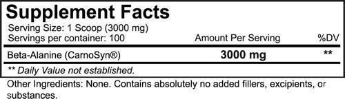 Nutrakey Beta Alanine 300 gms 1 fact