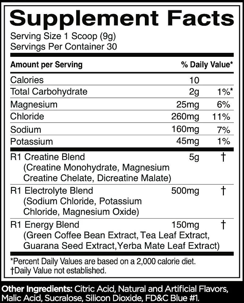 Thumbnail: Rule One Charged Creatine Multi-Source Creatine 60 serving fact