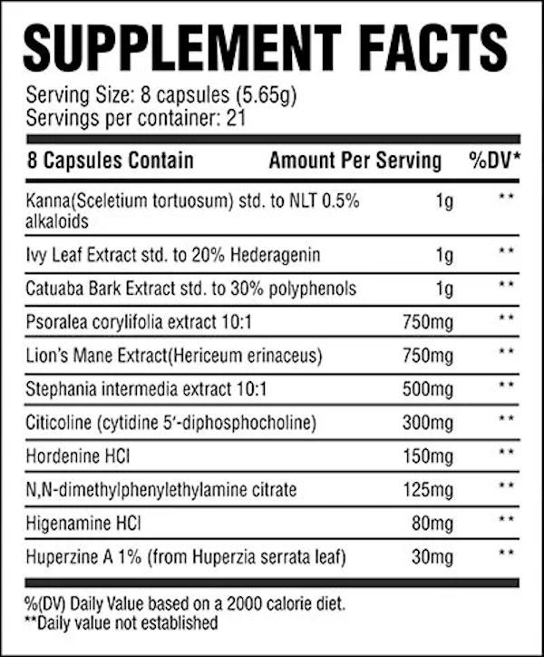 Chemix Nootropic Premium Focus 168 Capsule label