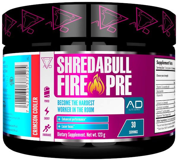 Project AD Shredabull Fire Pre-Workout 30 Servings blue