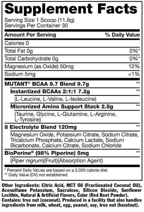 Thumbnail: Mutant BCAA 9.7 facts