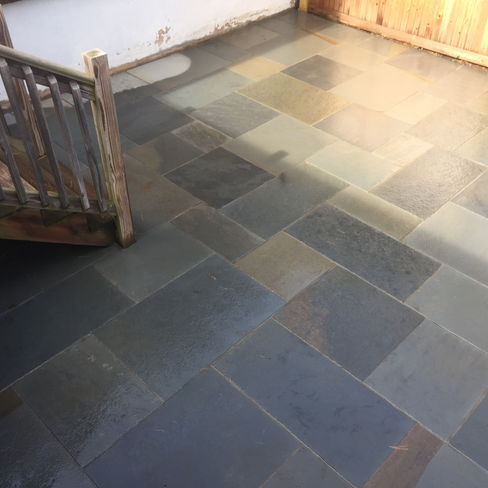 Full Color Blue Stone Patio