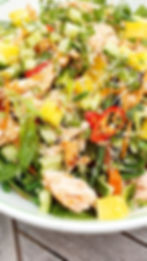 Asian Baked Salmon & Rice NoodleSalad