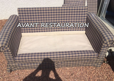 Restauration de canape par votre artisan tapissier du Rhone 69 J. Schied