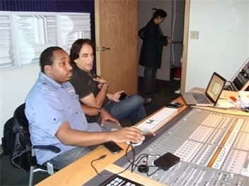 Audio Engineer & Music Producer, Marcus Marshall records background vocals for Celebrity Artist, Ehsan Aman