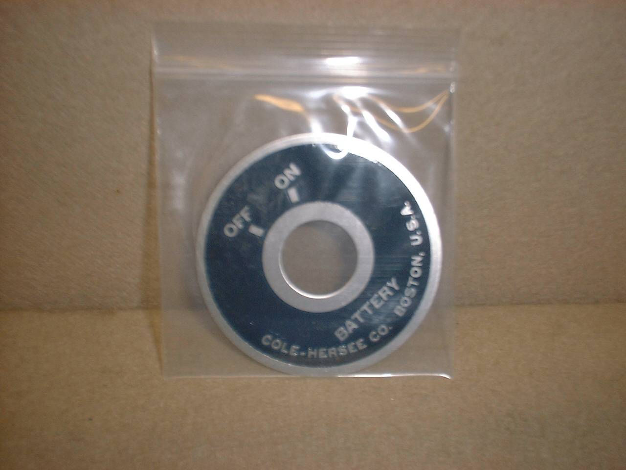 1501-06C ON/OFF Plate For Battery Shut Off Switches