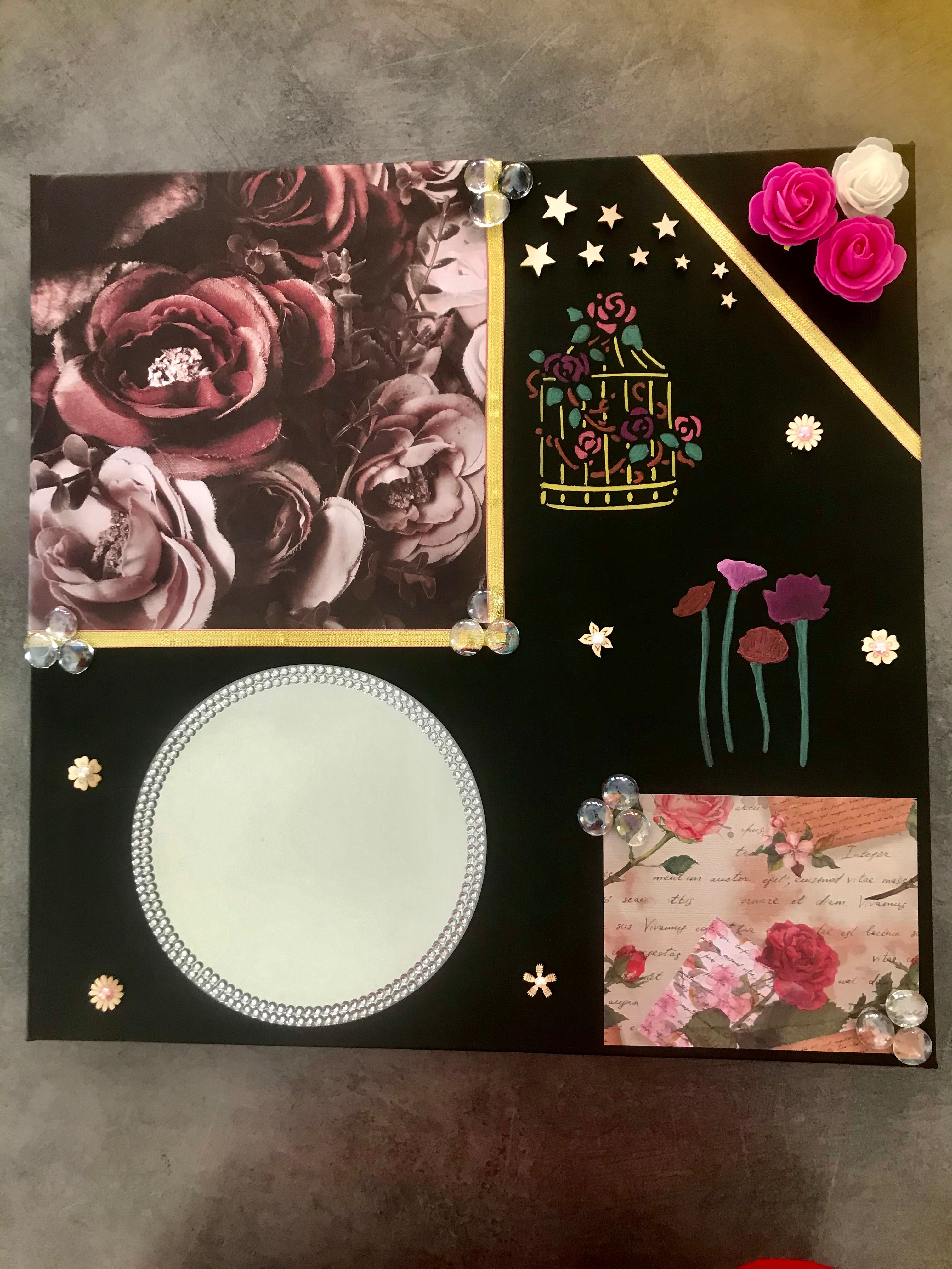 Tableau photo 50 cm x 50 cm "Roses rouges"