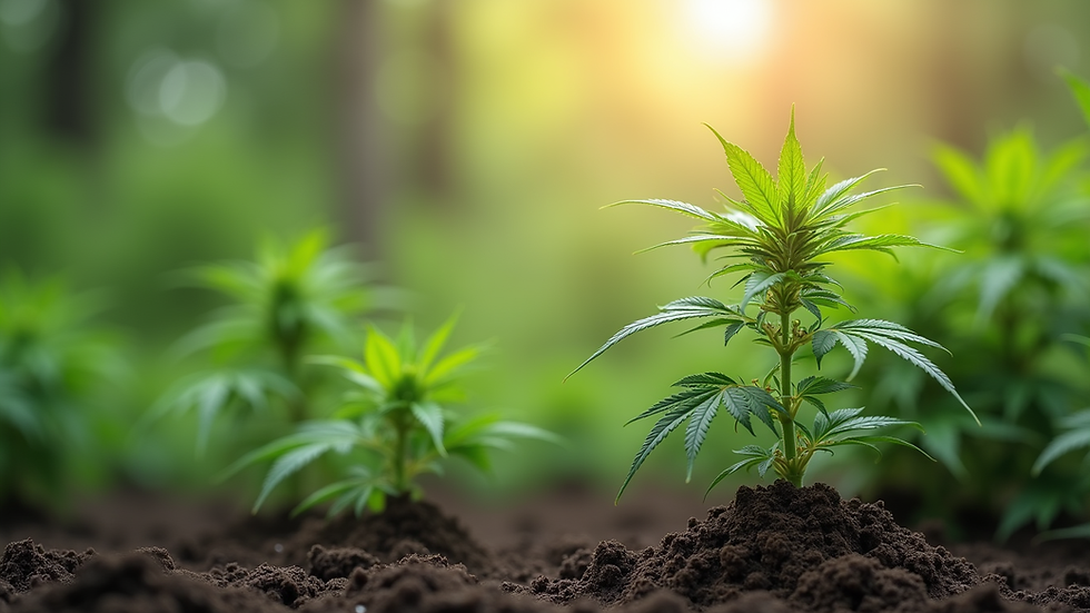 Vue rapprochée d’une plante de CBD en culture hydroponique avec racines visibles