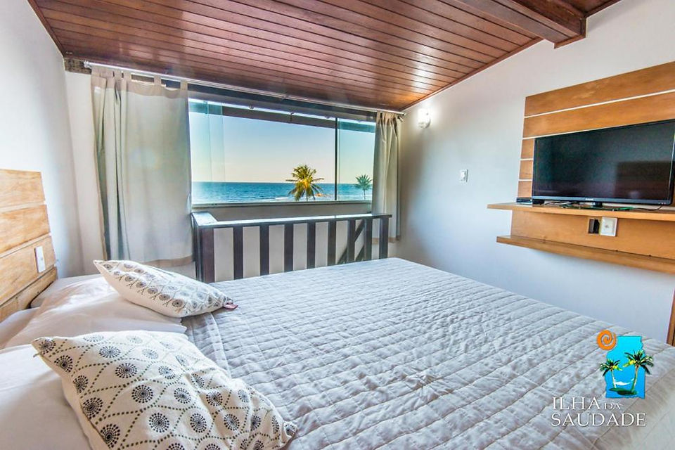 Vista da cama de casal