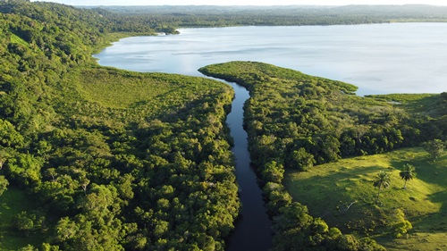 Foto aérea Lagoa Encantada Ilhéus