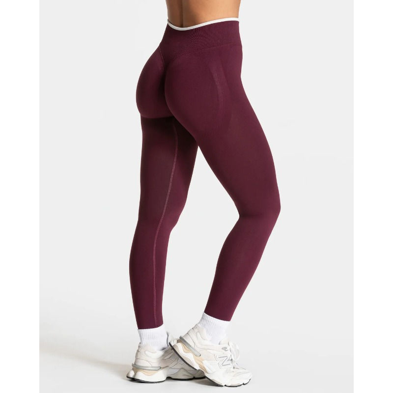 Thumbnail: New Women's Color Blocking Yoga Leggings Seamless Knited Tights High Waist Hip L
