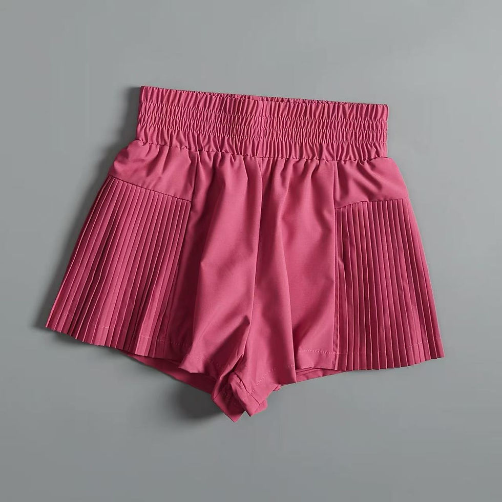 Thumbnail: Women's Sports Shorts with Pockets, Quick-drying Shorts High-waisted Faux Two-pi