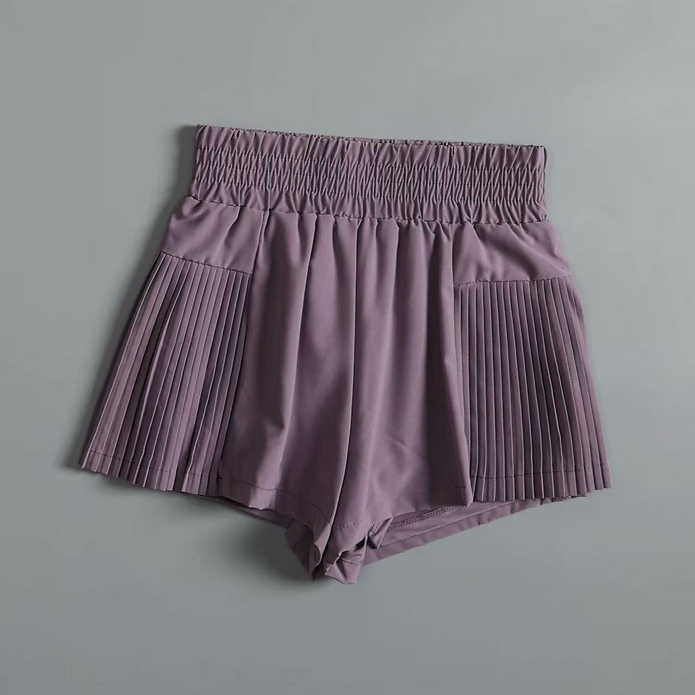 Thumbnail: Women's Sports Shorts with Pockets, Quick-drying Shorts High-waisted Faux Two-pi