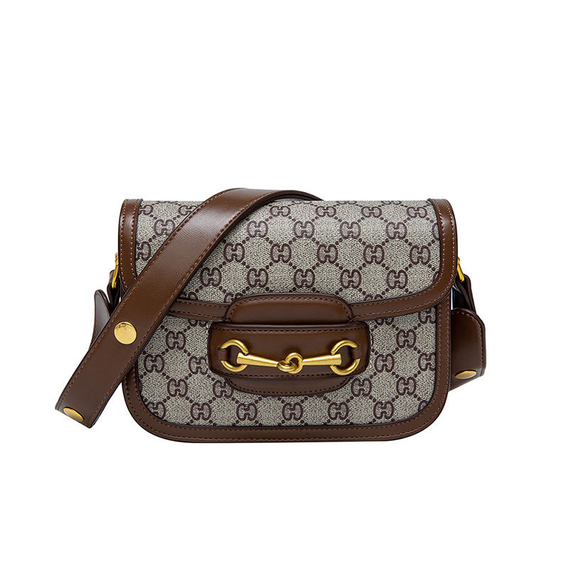 Thumbnail: Ladies genuine leather saddle bag, single shoulder bag underarm bag, new fashion