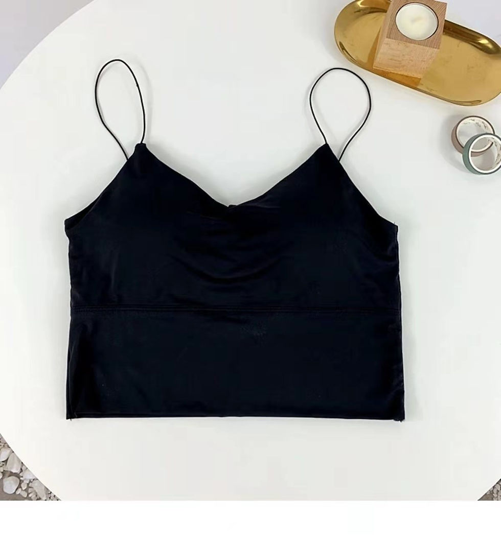 Thumbnail: 1pc Women Sexy Solid Color Camisole Ice Silk Tube Seamless Sports Tank Top Wirel