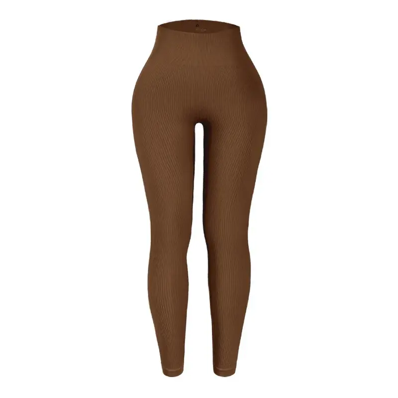 Thumbnail: Seamless Knit Yoga Leggings Women Thread Solid Tights Gym Workout Running Stretc