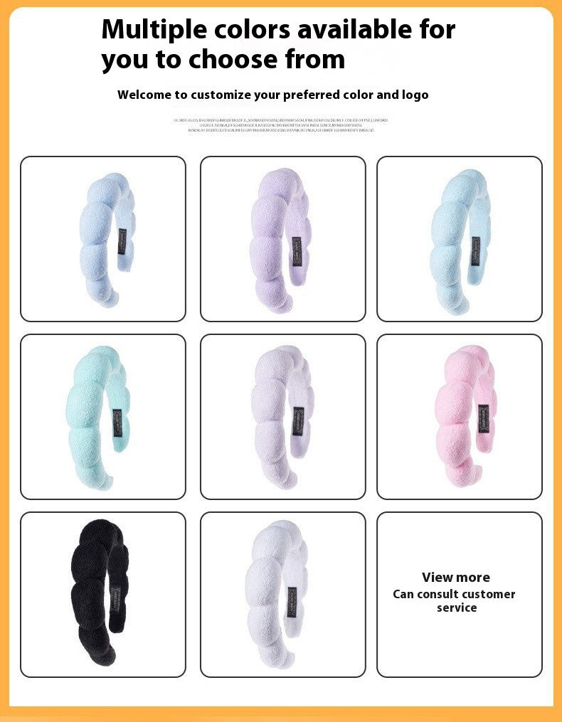 Thumbnail: 3 Piece Luxury Fiber Spa Headband and Wristband Set - Soft and Comfortable - Fac