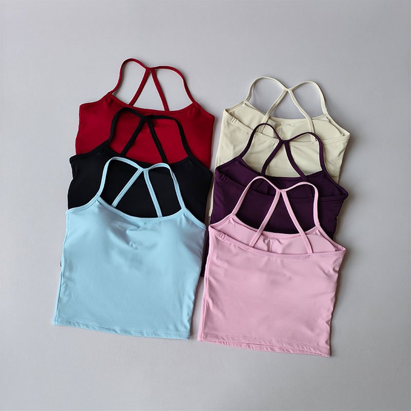 Seamless Nude Sports Bra Scrunch Push-up High Support Adjustable Thin Shoulder S