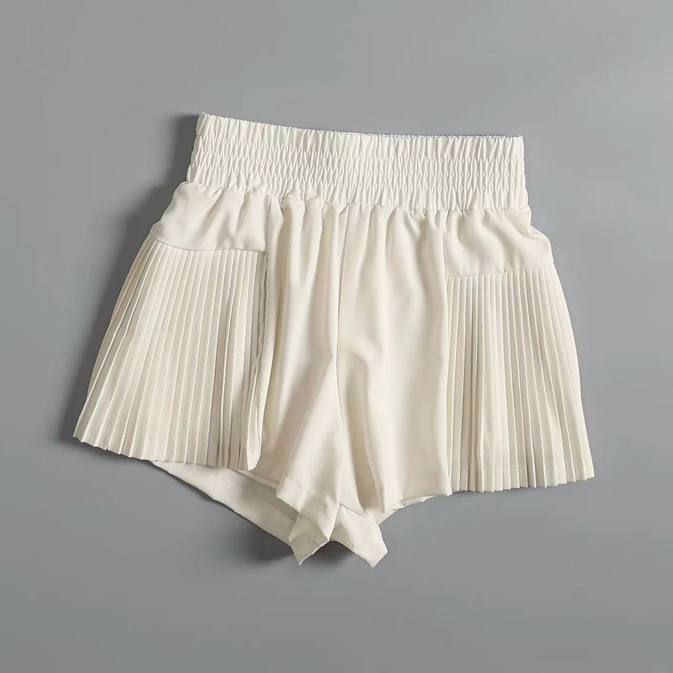 Thumbnail: Women's Sports Shorts with Pockets, Quick-drying Shorts High-waisted Faux Two-pi