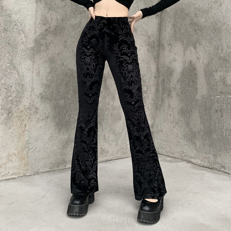 Thumbnail: Autumn Gothic Dark Y2k Retro Women's Pants Design Subculture Print Slimming Fit 