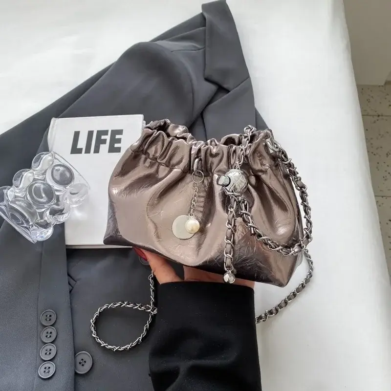 Thumbnail: Y2K Millennium Bag Women 2024 New High Sense Shoulder Bags Summer Chain Bag Fash