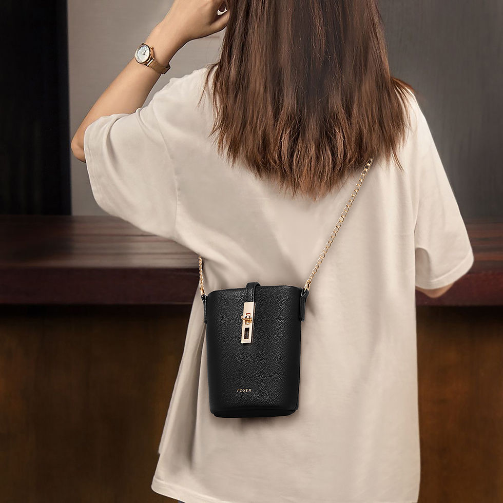 Thumbnail: FOXER Brand Chic Mini Cellphone Bag Women's Shoulder Bag PU Leather Fashion Girl