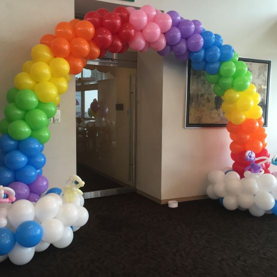 Rainbow balloon arch (3mx2m)