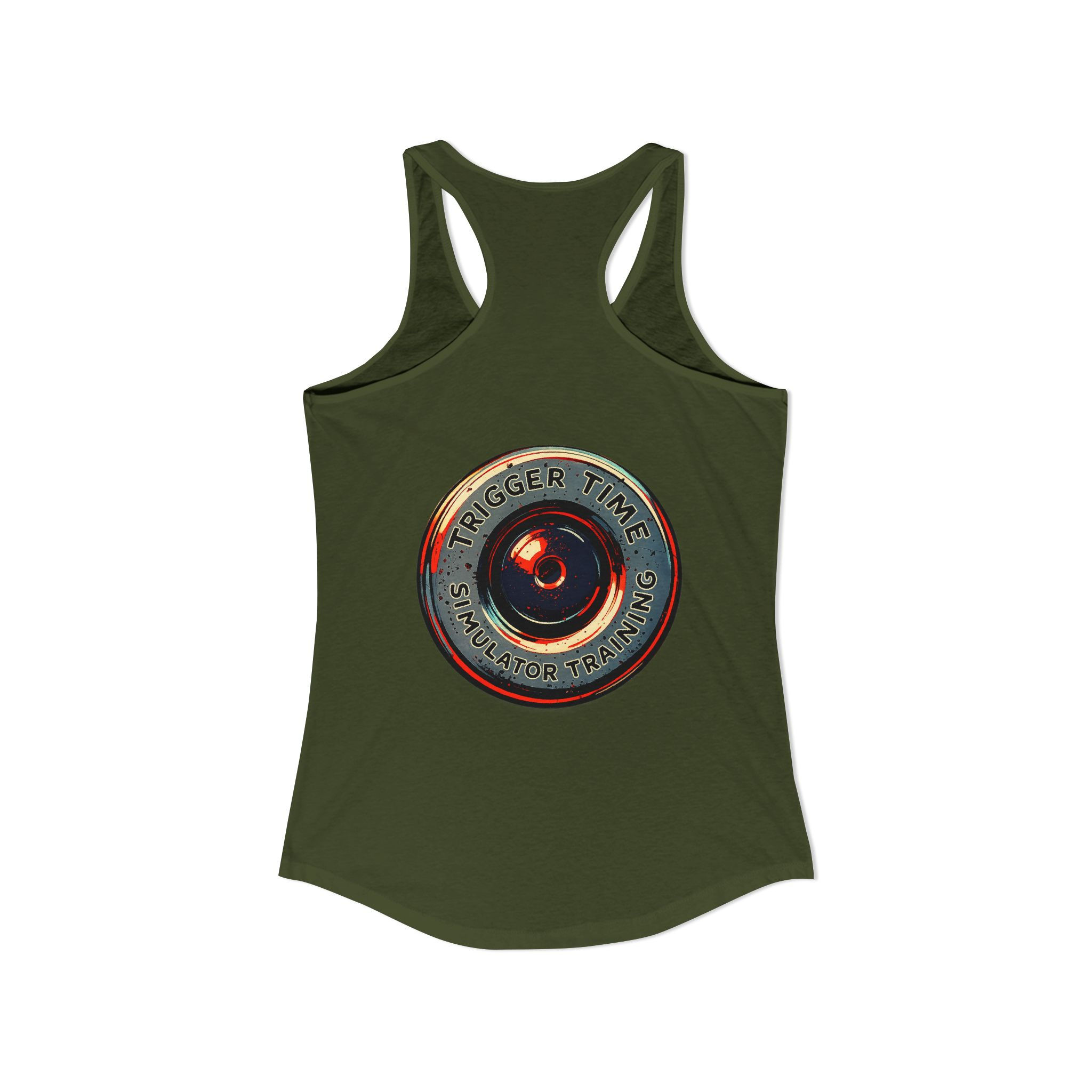 Trigger Time- Vintage Tactical Badge-Women's Ideal Racerback Tank