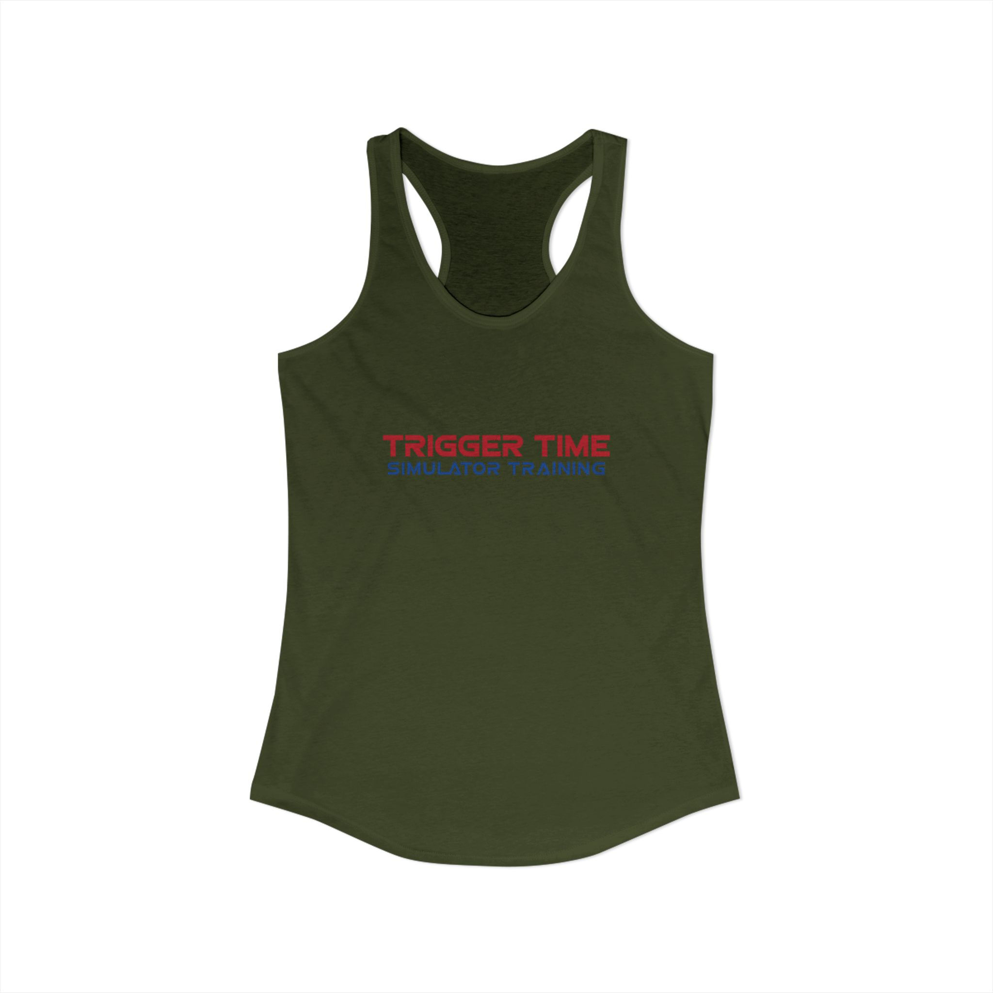 Trigger Time- Vintage Tactical Badge-Women's Ideal Racerback Tank