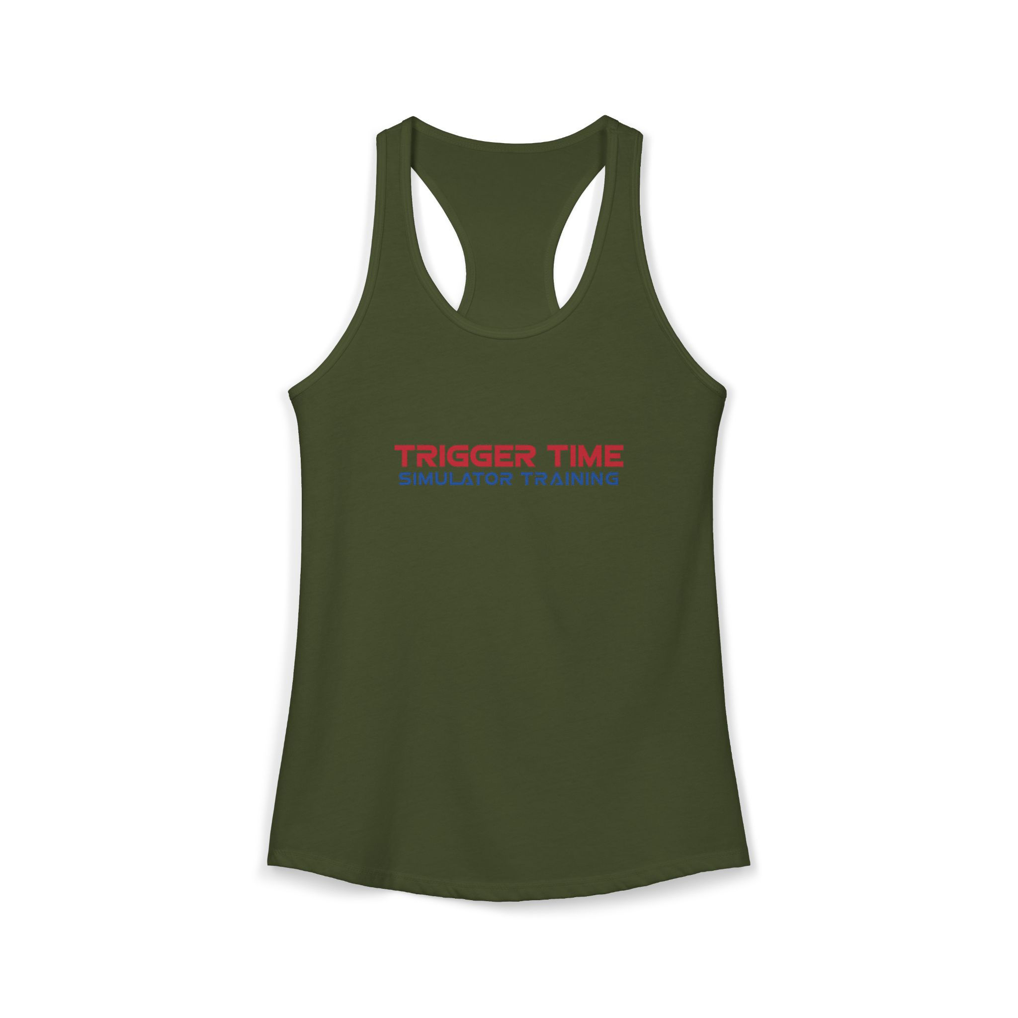 Trigger Time-Front only-Women's Ideal Racerback Tank
