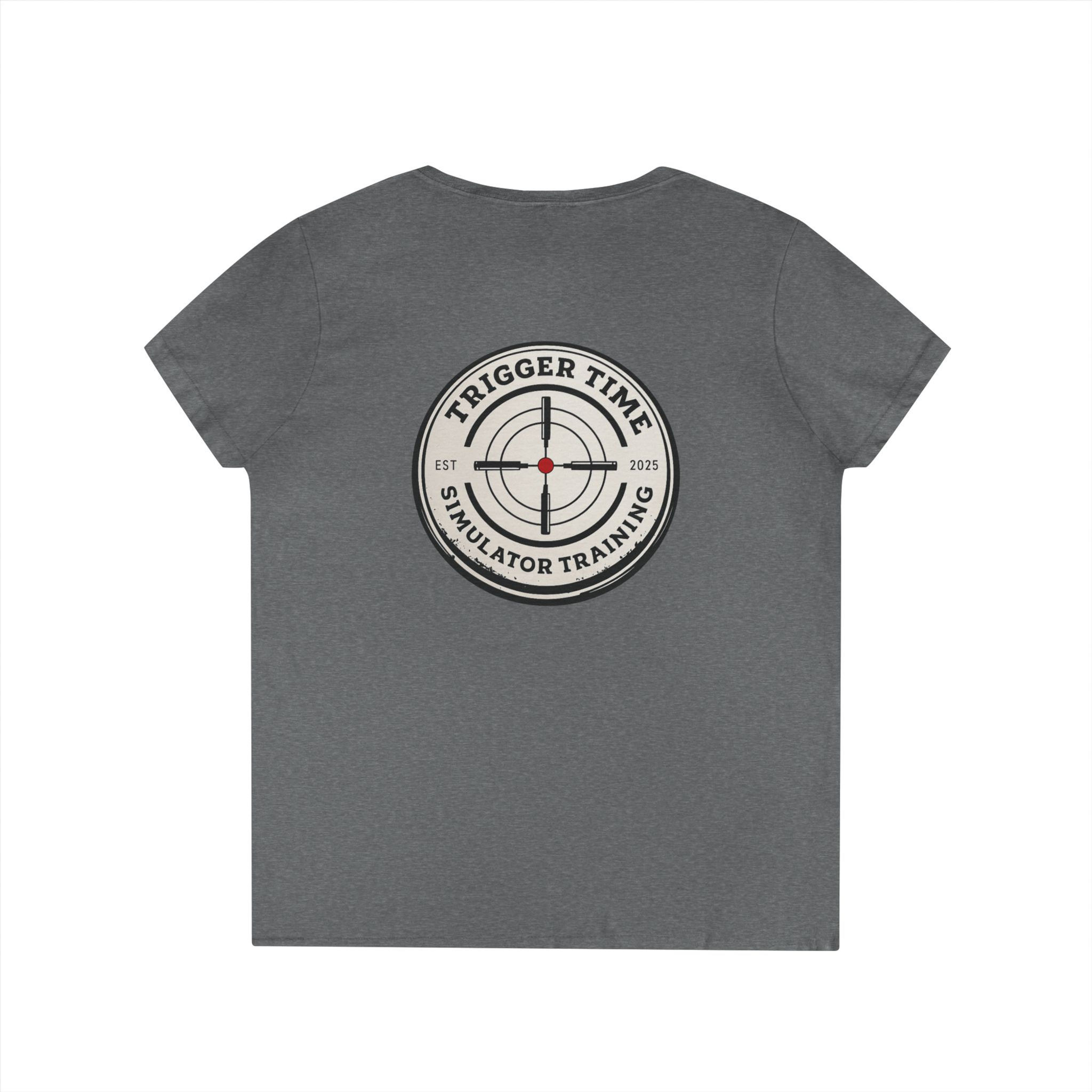 Trigger Time- Modern Tech Wordmark-Ladies' V-Neck T-Shirt
