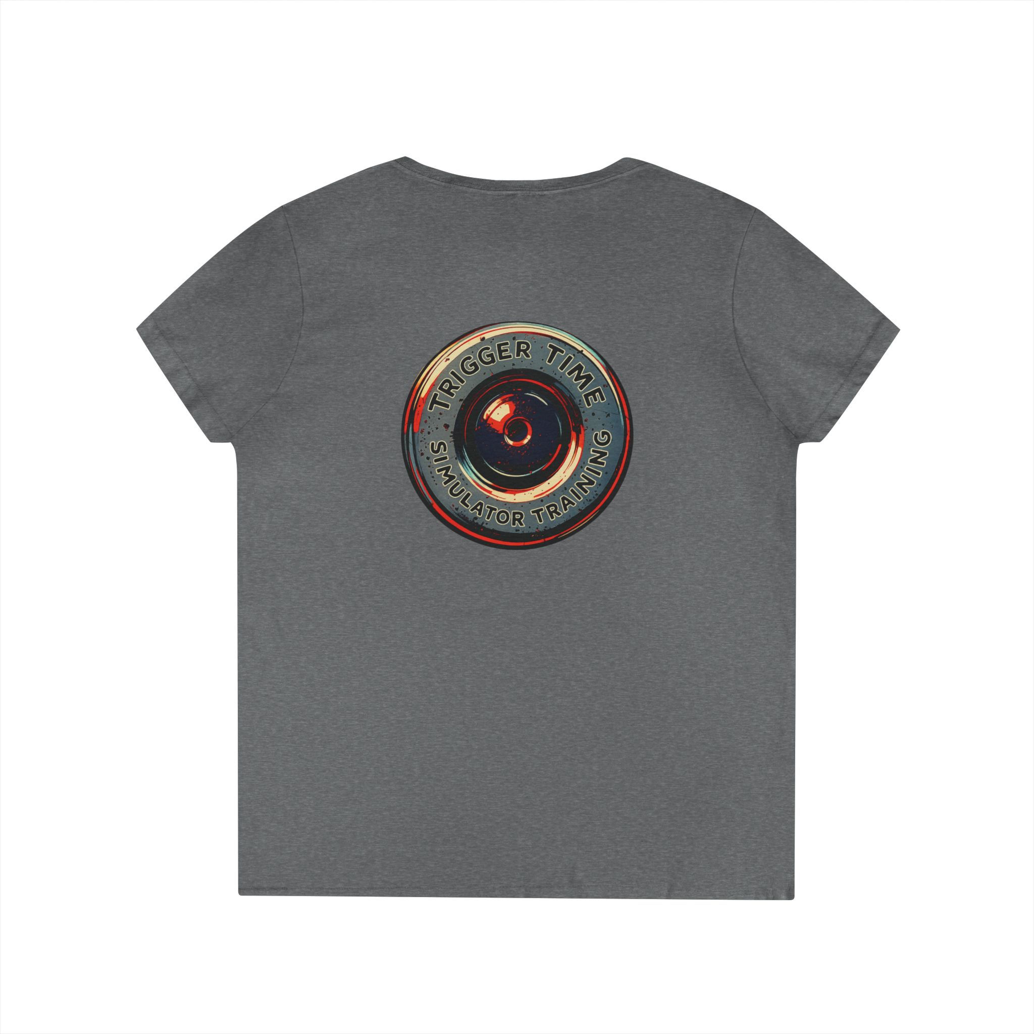 Trigger Time- Vintage Tactical Brand- Ladies' V-Neck T-Shirt