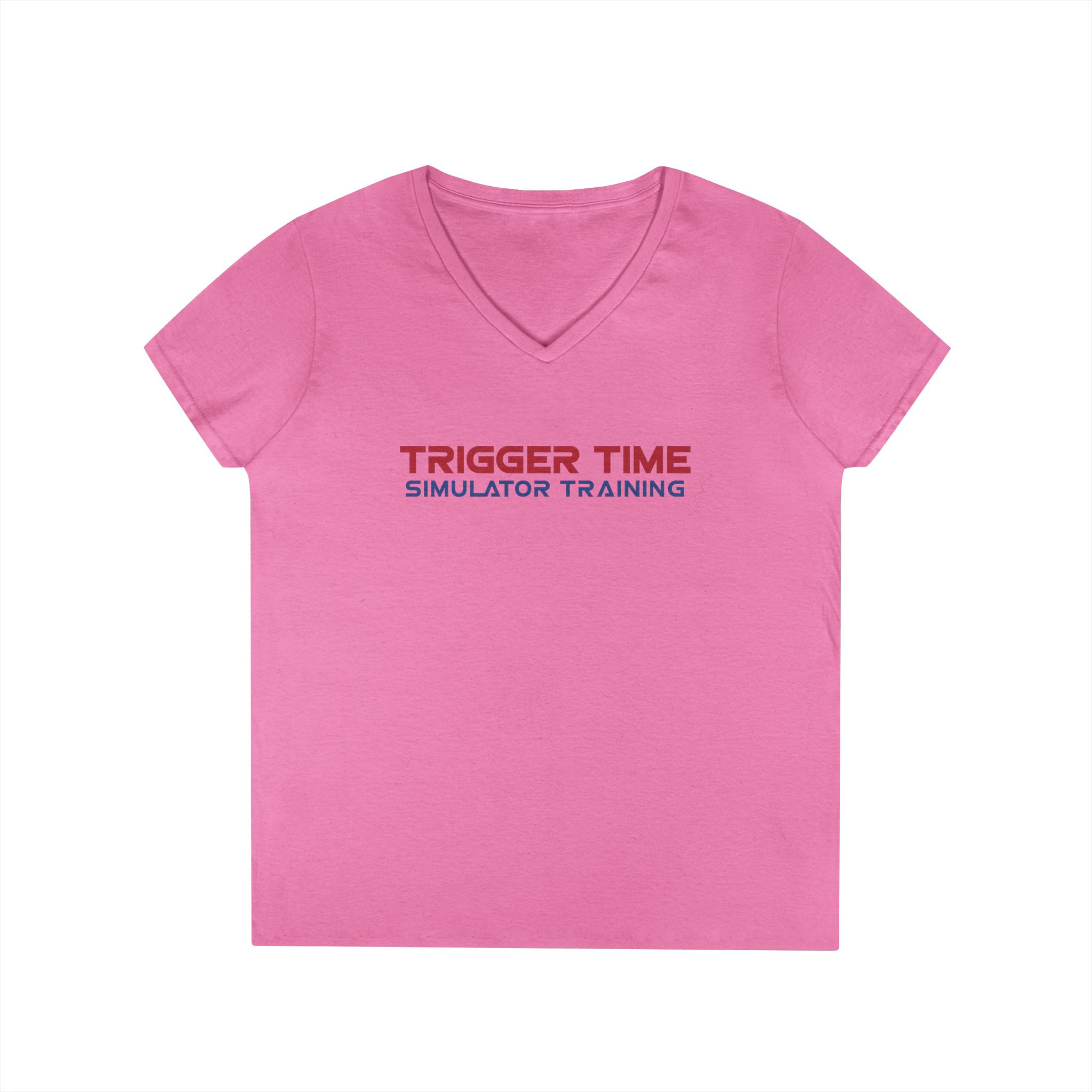 Trigger Time- Modern Tech Wordmark-Ladies' V-Neck T-Shirt