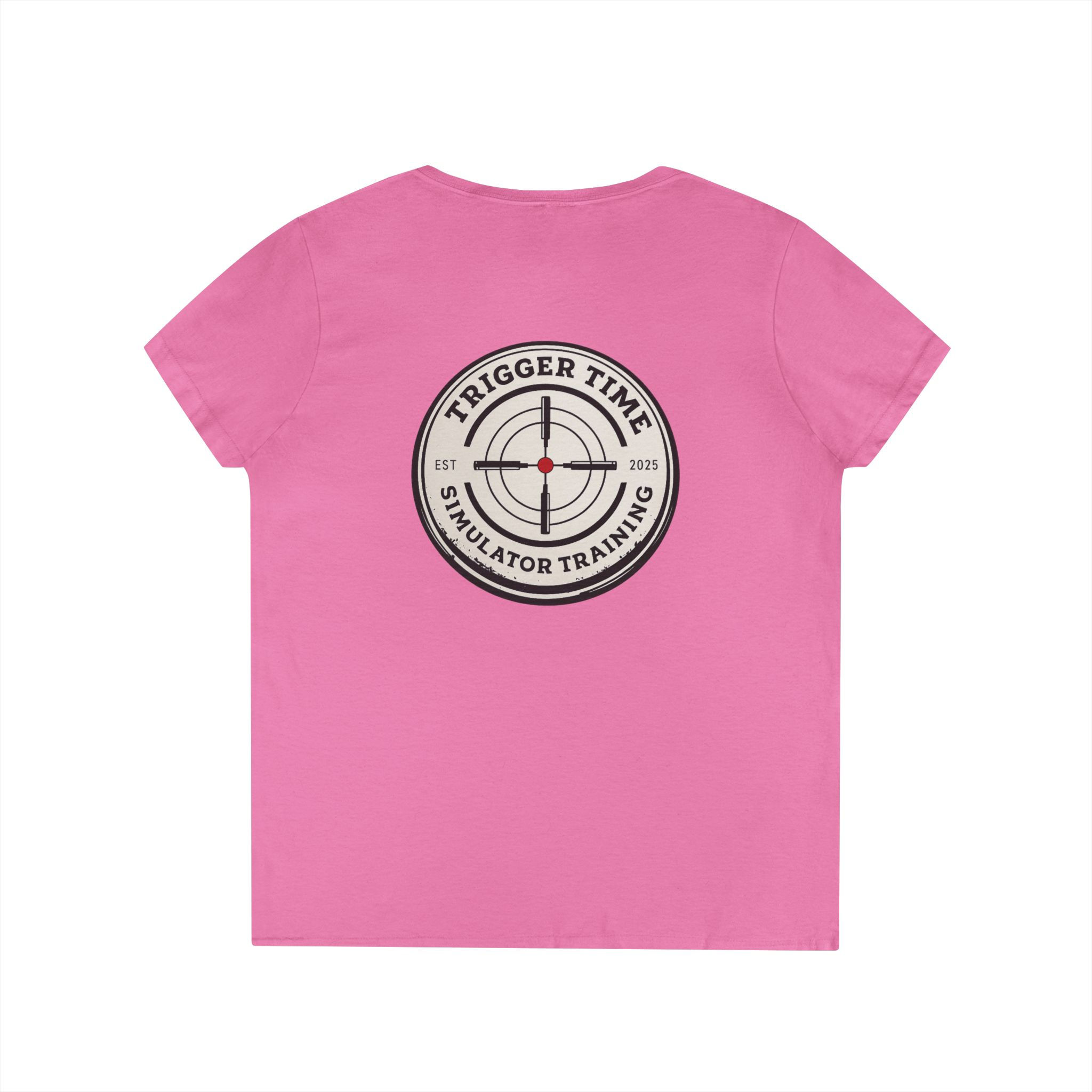Trigger Time- Modern Tech Wordmark-Ladies' V-Neck T-Shirt