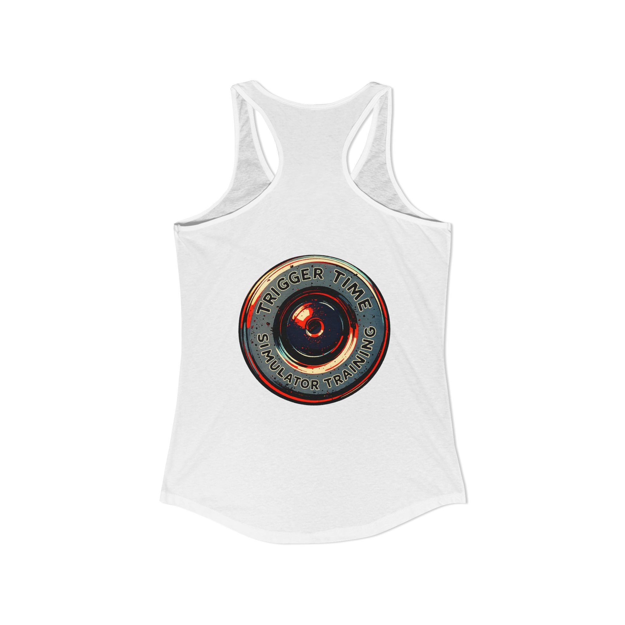 Trigger Time- Vintage Tactical Badge-Women's Ideal Racerback Tank