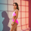 Thumbnail: CYBELE | One Shouldered | Duo Tone Pink | Cut Out Waist |  One Piece Swimsuit