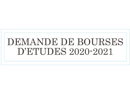 Campagne de Bourses 2020/2021