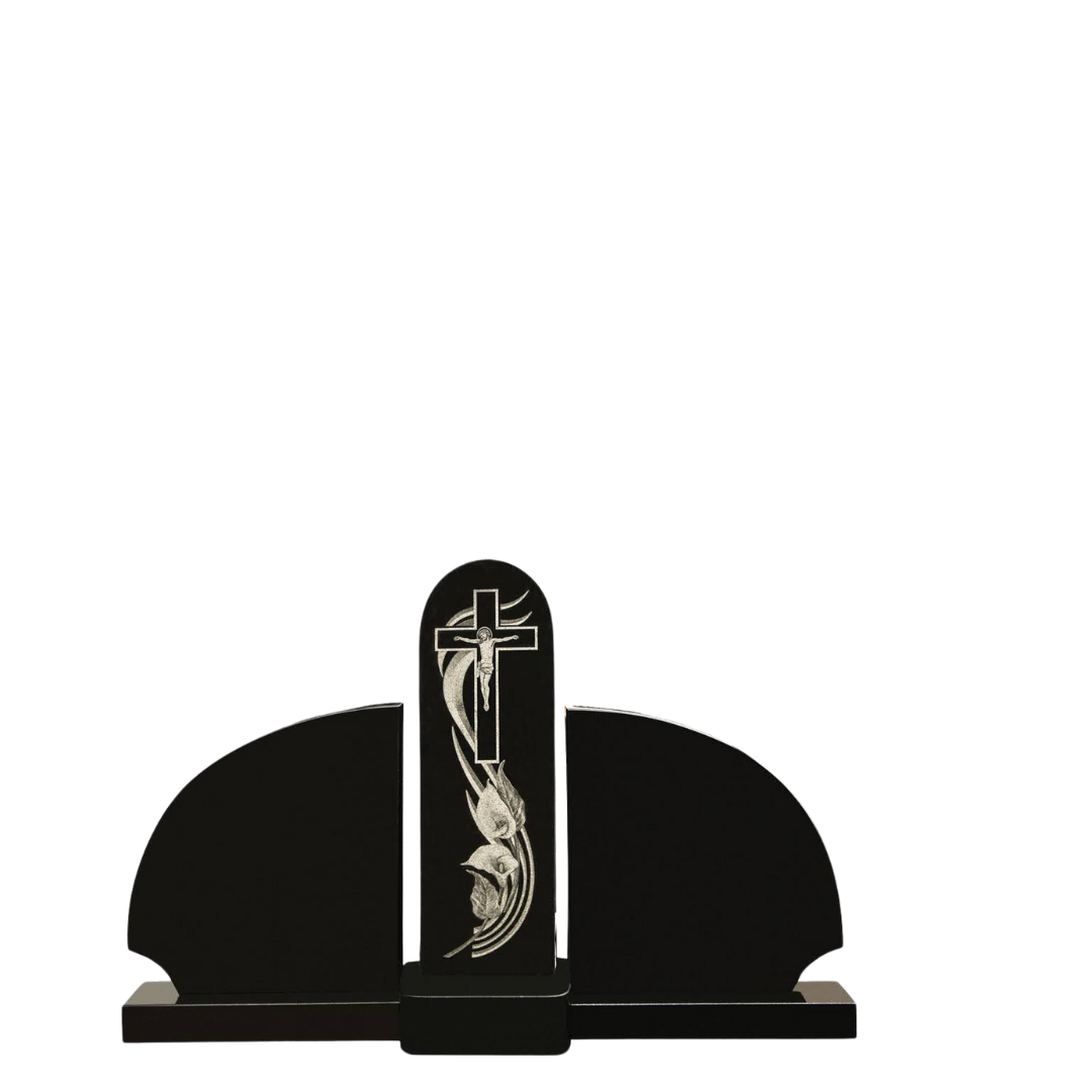 VA 042 | Trijų dalių juodo akmens paminklas