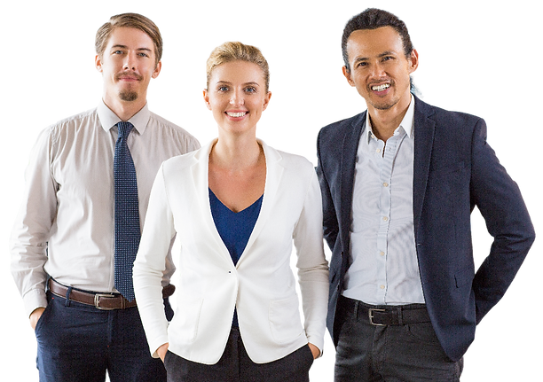 business woman with two male business colleagues