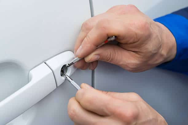 Unlocking car door with tools