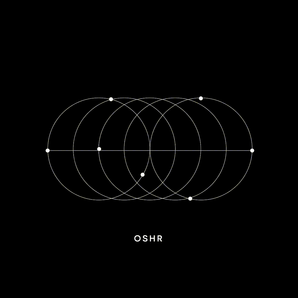 Animated image with geometrical shapes