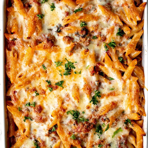 Pasta bake with sausage (Baked Ziti)